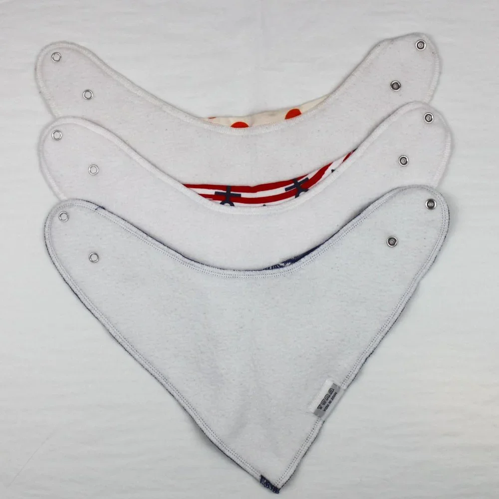 So Peep Lot of 3 Baby Bandana Organic Cotton Bibs